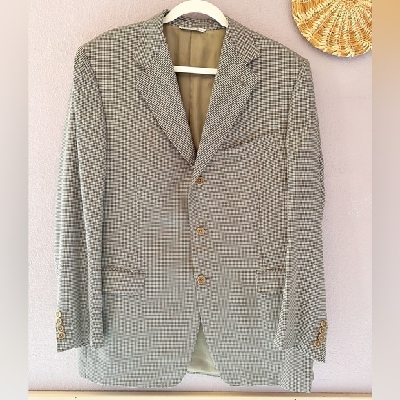 Canali Mens Made In Italy Silk‎ Wool Blazer Jacket Size 44R - Picture 1 of 10